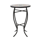 Table d'appoint d'extérieur La Crescenta avec plateau en mosaïque par Christopher Knight Home