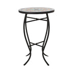 Table d'appoint d'extérieur La Crescenta avec plateau en mosaïque par Christopher Knight Home