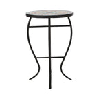 Table d'appoint d'extérieur La Crescenta avec plateau en mosaïque par Christopher Knight Home