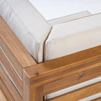Ensemble de canapé d'angle en acacia 9 pièces Oana Outdoor par Christopher Knight Home