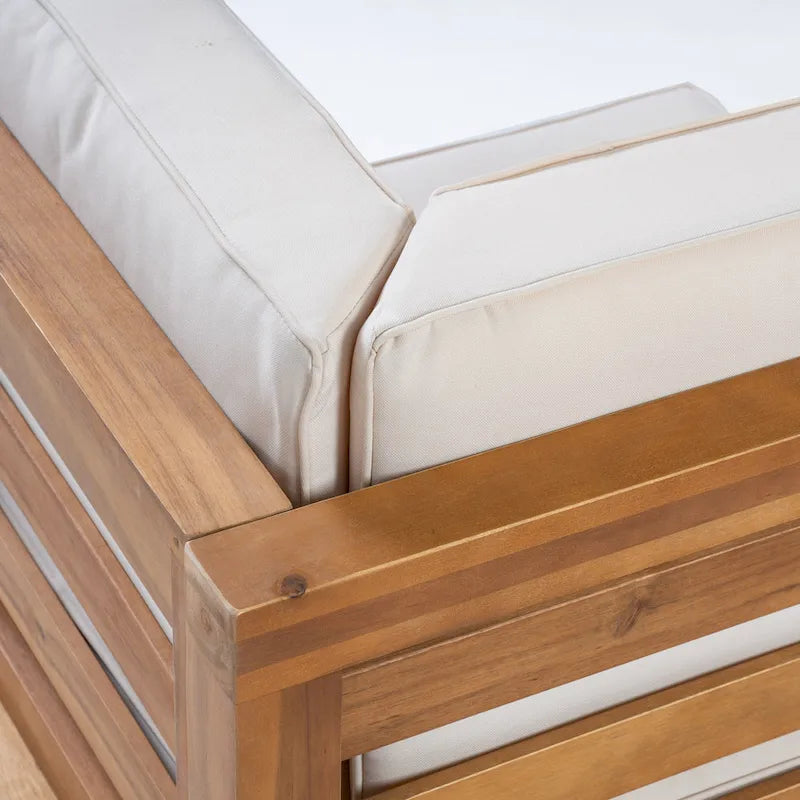 Ensemble de canapé d'angle en acacia 9 pièces Oana Outdoor par Christopher Knight Home