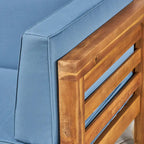 Ensemble de canapé d'angle en acacia 9 pièces Oana Outdoor par Christopher Knight Home