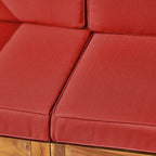 Ensemble de canapé d'angle en acacia 9 pièces Oana Outdoor par Christopher Knight Home