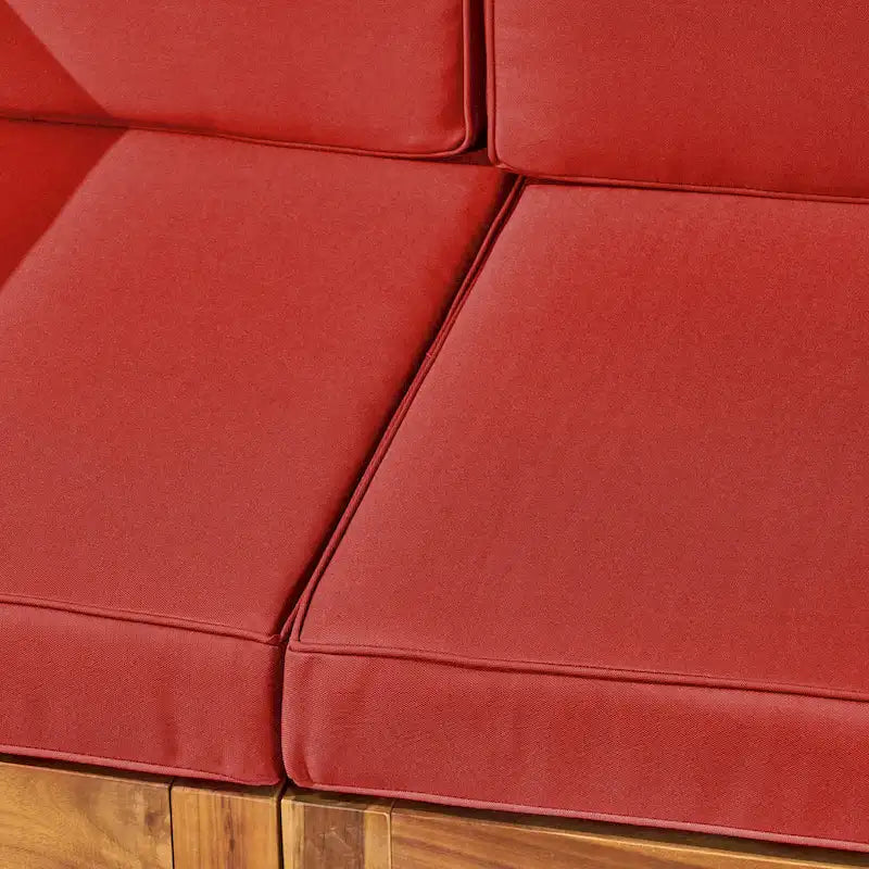 Ensemble de canapé d'angle en acacia 9 pièces Oana Outdoor par Christopher Knight Home