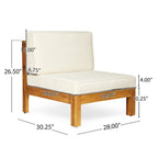 Ensemble de canapé d'angle en acacia 9 pièces Oana Outdoor par Christopher Knight Home