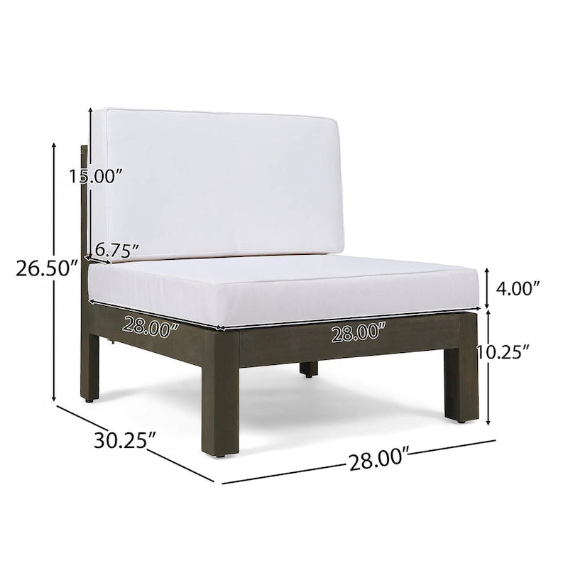 Ensemble de canapé d'angle en acacia 9 pièces Oana Outdoor par Christopher Knight Home