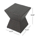 Table d'appoint carrée en osier Calhoun Outdoor par Christopher Knight Home