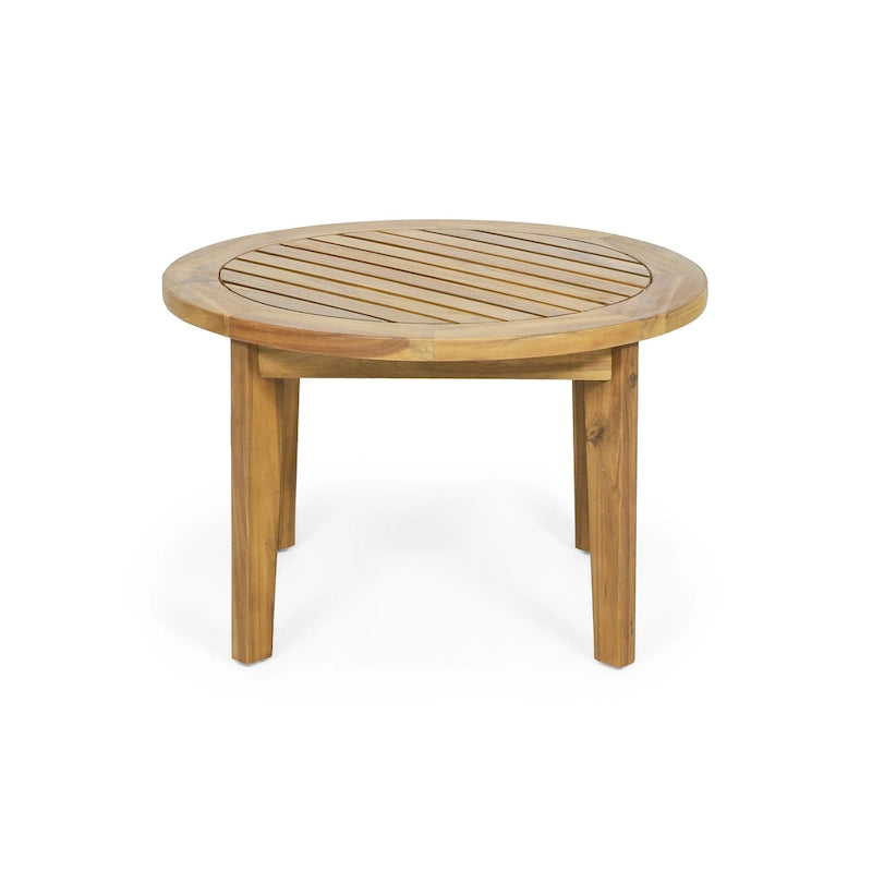Table basse d'extérieur circulaire Solano en bois d'acacia par Christopher Knight Home