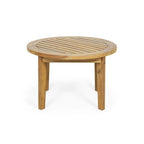 Table basse d'extérieur circulaire Solano en bois d'acacia par Christopher Knight Home
