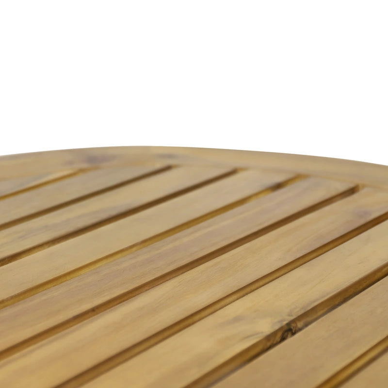 Table basse d'extérieur circulaire Solano en bois d'acacia par Christopher Knight Home