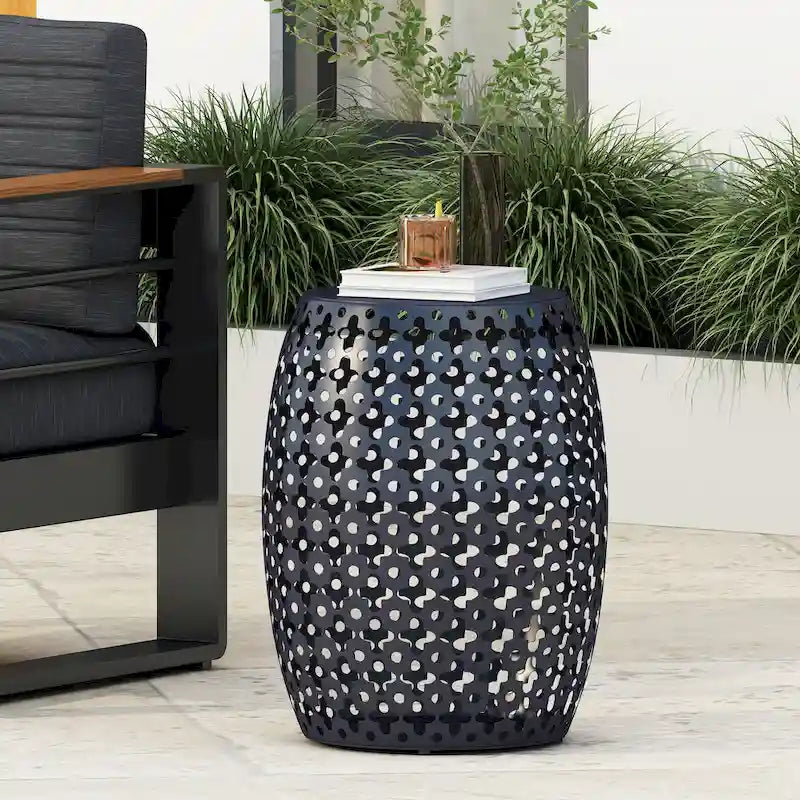 Colcord Outdoor Metal Side Table by Christopher Knight Home