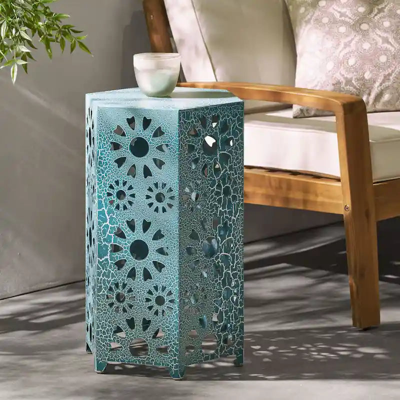 Table d'appoint d'extérieur Eliana de 14 pouces par Christopher Knight Home