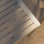 Salon de jardin 3 pièces Leah en bois d'acacia avec coussins par Christopher Knight Home