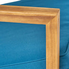 Salon de jardin 3 pièces Leah en bois d'acacia avec coussins par Christopher Knight Home