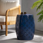 Table d'appoint ronde d'extérieur en fer ajouré Soleil de Christopher Knight Home - 39,4 cm (P) x 39,4 cm (L) x 51,25 cm (H)