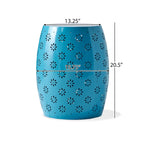 Table d'appoint ronde d'extérieur en fer ajouré Soleil de Christopher Knight Home - 39,4 cm (P) x 39,4 cm (L) x 51,25 cm (H)