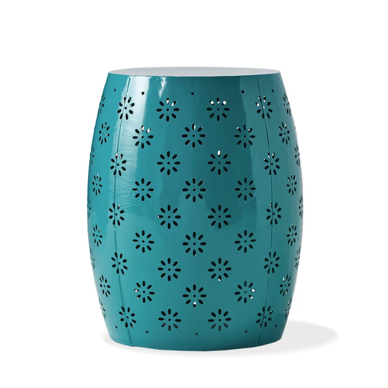 Table d'appoint ronde d'extérieur en fer ajouré Soleil de Christopher Knight Home - 39,4 cm (P) x 39,4 cm (L) x 51,25 cm (H)