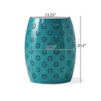 Table d'appoint ronde d'extérieur en fer ajouré Soleil de Christopher Knight Home - 39,4 cm (P) x 39,4 cm (L) x 51,25 cm (H)