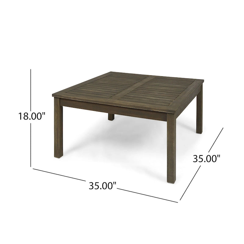 Table basse d'extérieur Perla en bois d'acacia par Christopher Knight Home