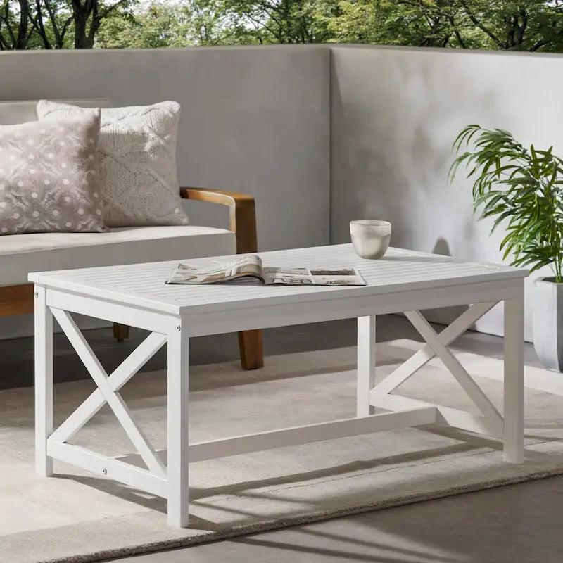 Table Basse Rectangulaire d'Extérieur en Bois Ivan de Christopher Knight Home