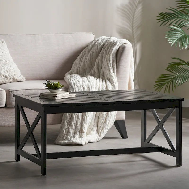 Table Basse Rectangulaire d'Extérieur en Bois Ivan de Christopher Knight Home