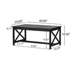 Table Basse Rectangulaire d'Extérieur en Bois Ivan de Christopher Knight Home