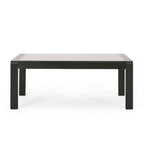 Maya Bay Aluminum and Tempered Glass Outdoor Coffee Table by Christopher Knight Home