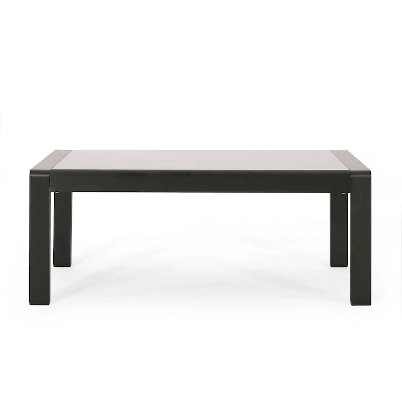 Maya Bay Aluminum and Tempered Glass Outdoor Coffee Table by Christopher Knight Home