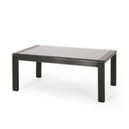 Table basse d'extérieur Maya Bay en aluminium et verre trempé par Christopher Knight Home