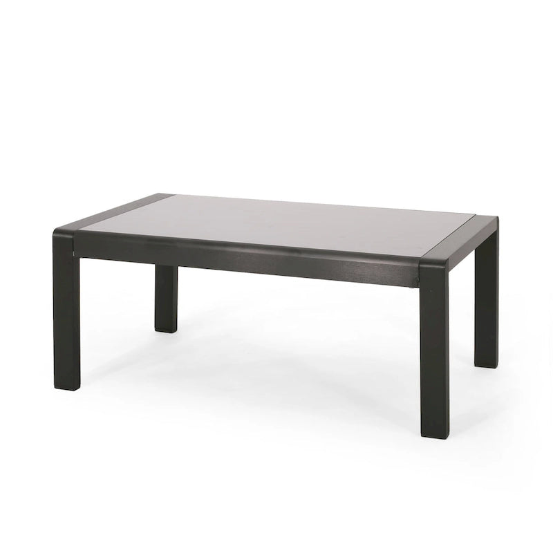 Table basse d'extérieur Maya Bay en aluminium et verre trempé par Christopher Knight Home