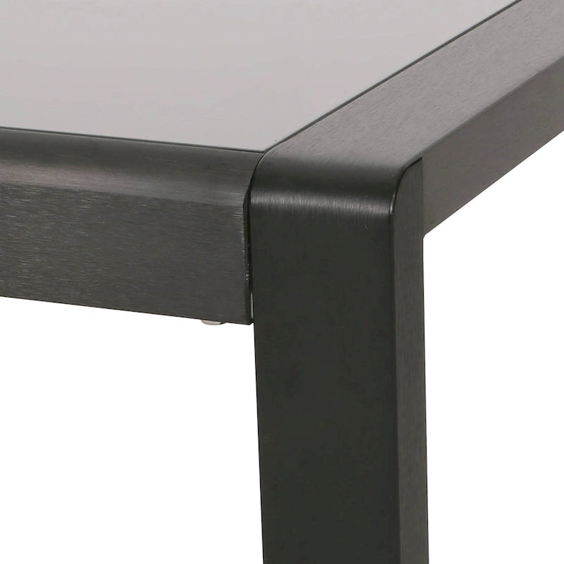 Table basse d'extérieur Maya Bay en aluminium et verre trempé par Christopher Knight Home