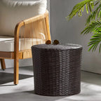 Table d'appoint en osier baril Keaton Christopher Knight Home