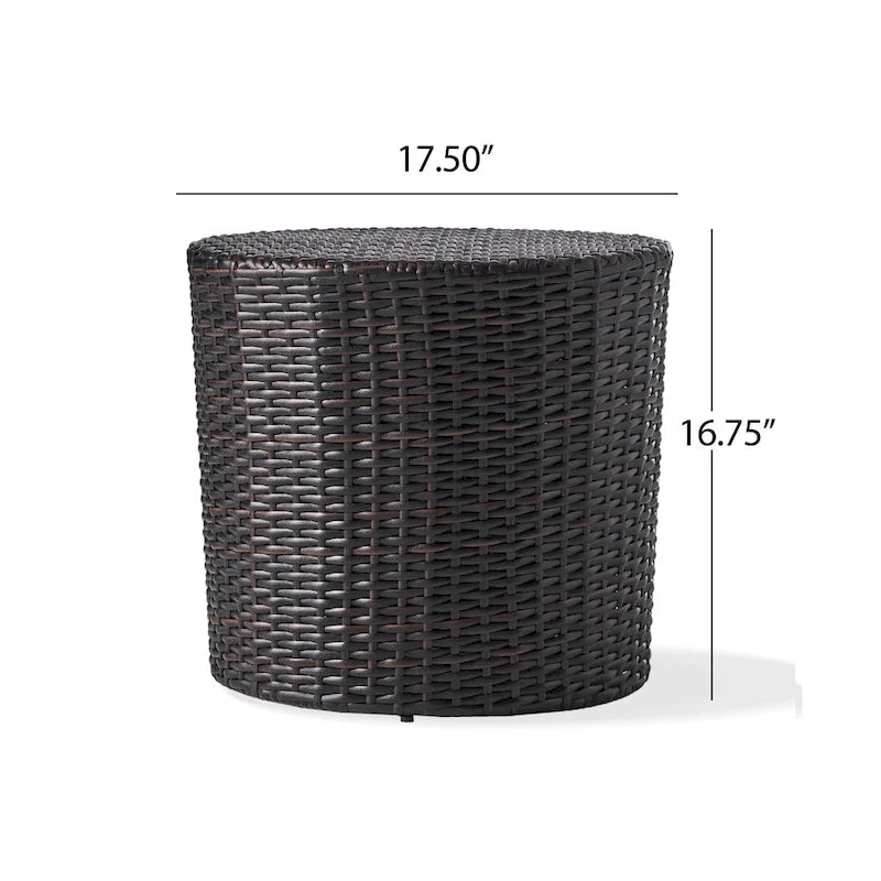 Table d'appoint en osier baril Keaton Christopher Knight Home