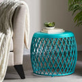 Table d'appoint d'extérieur Alamera Lattice de 19 pouces par Christopher Knight Home - 17,75L x 19,75l x 19,75P