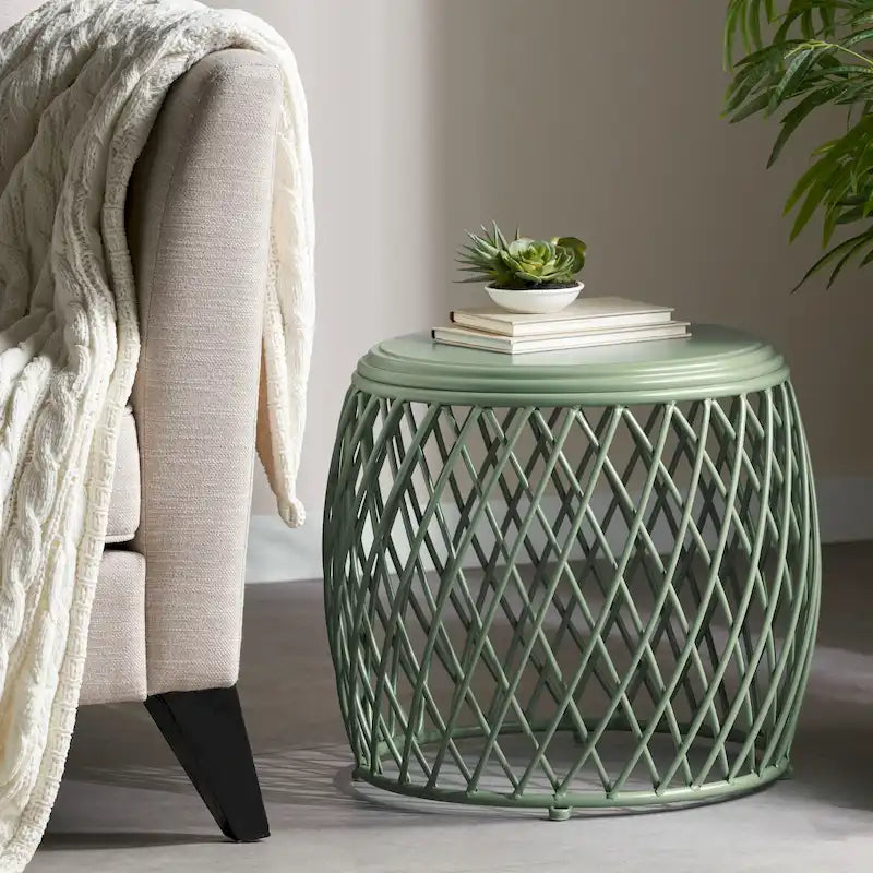 Alamera Outdoor 19-inch Lattice Side Table by Christopher Knight Home - 17.75W x 19.75W x 19.75D