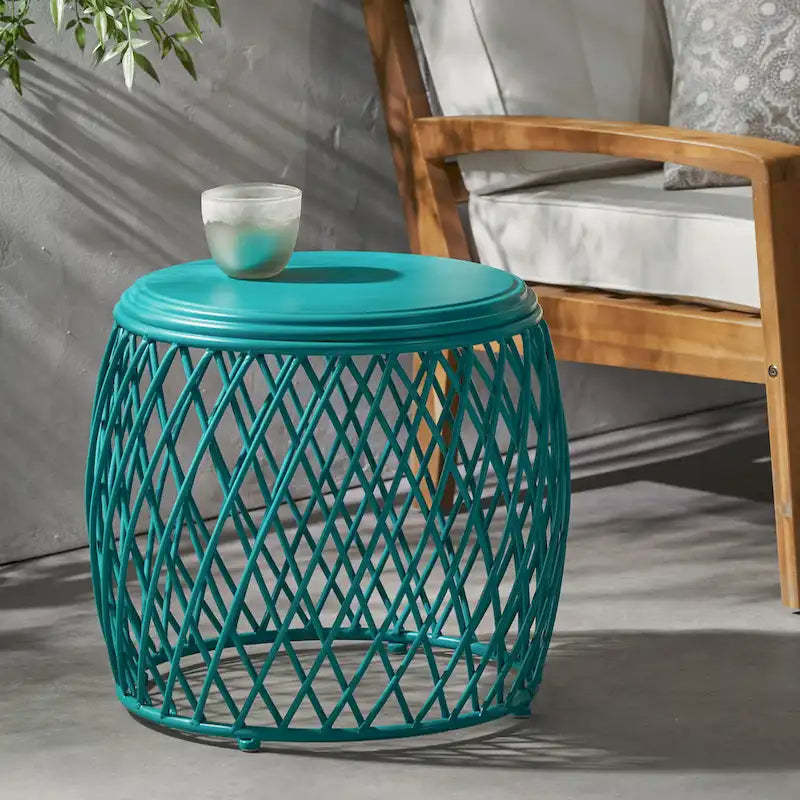 Alamera Outdoor 19-inch Lattice Side Table by Christopher Knight Home - 17.75W x 19.75W x 19.75D