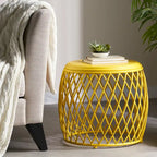 Table d'appoint d'extérieur Alamera Lattice de 19 pouces par Christopher Knight Home - 17,75L x 19,75l x 19,75P