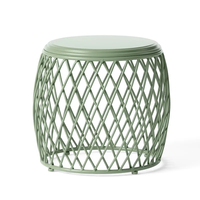 Table d'appoint d'extérieur Alamera Lattice de 19 pouces par Christopher Knight Home - 17,75L x 19,75l x 19,75P