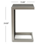 Table d'appoint moderne en C Cape Coral de Christopher Knight Home - 14,50 L x 15,00 P x 24,00 H