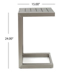 Table d'appoint moderne en C Cape Coral de Christopher Knight Home - 14,50 L x 15,00 P x 24,00 H