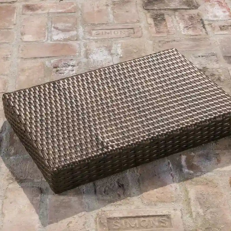 Table pliante réglable en osier marron Salem de Christopher Knight Home pour l'extérieur - 16,00 L x 24,00 l x 15,75 H