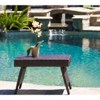 Table pliante réglable en osier marron Salem de Christopher Knight Home pour l'extérieur - 16,00 L x 24,00 l x 15,75 H