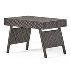 Table pliante réglable en osier marron Salem de Christopher Knight Home pour l'extérieur - 16,00 L x 24,00 l x 15,75 H