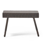 Table pliante réglable en osier marron Salem de Christopher Knight Home pour l'extérieur - 16,00 L x 24,00 l x 15,75 H