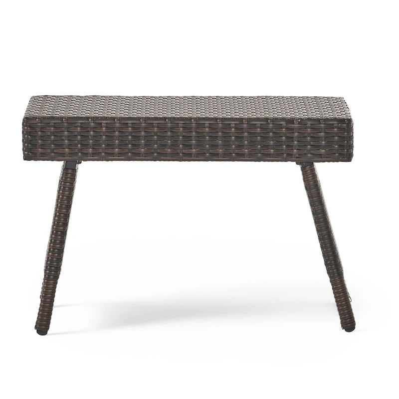 Table pliante réglable en osier marron Salem de Christopher Knight Home pour l'extérieur - 16,00 L x 24,00 l x 15,75 H
