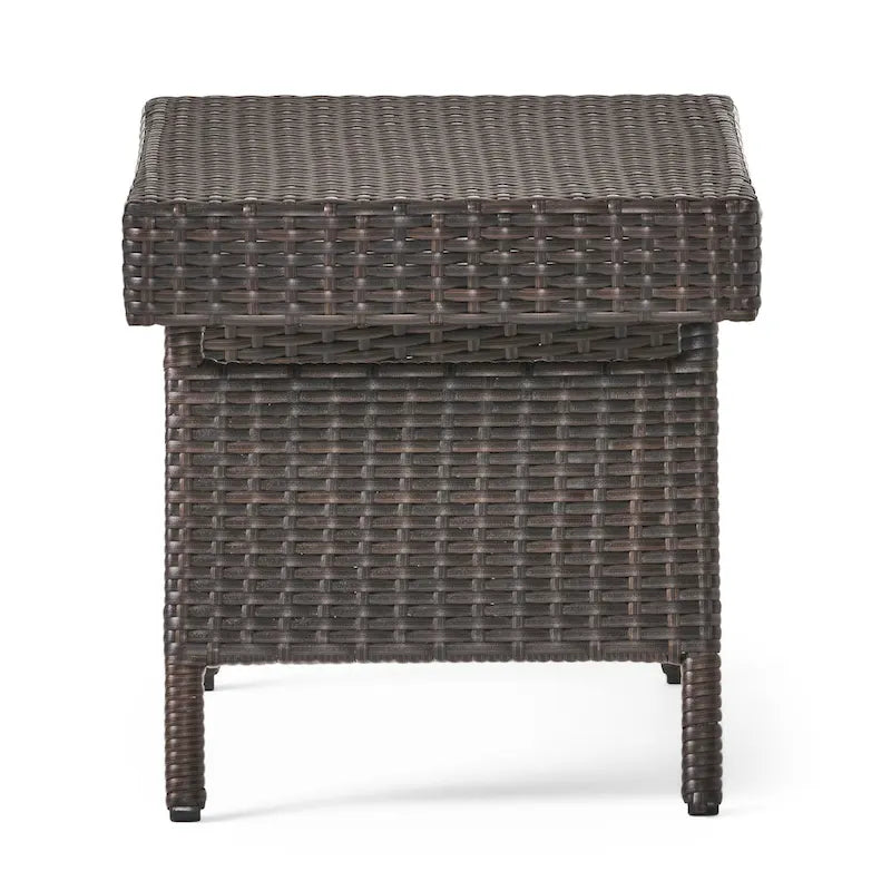 Table pliante réglable en osier marron Salem de Christopher Knight Home pour l'extérieur - 16,00 L x 24,00 l x 15,75 H