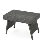 Table pliante réglable en osier marron Salem de Christopher Knight Home pour l'extérieur - 16,00 L x 24,00 l x 15,75 H