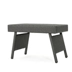 Table pliante réglable en osier marron Salem de Christopher Knight Home pour l'extérieur - 16,00 L x 24,00 l x 15,75 H