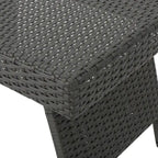 Table pliante réglable en osier marron Salem de Christopher Knight Home pour l'extérieur - 16,00 L x 24,00 l x 15,75 H