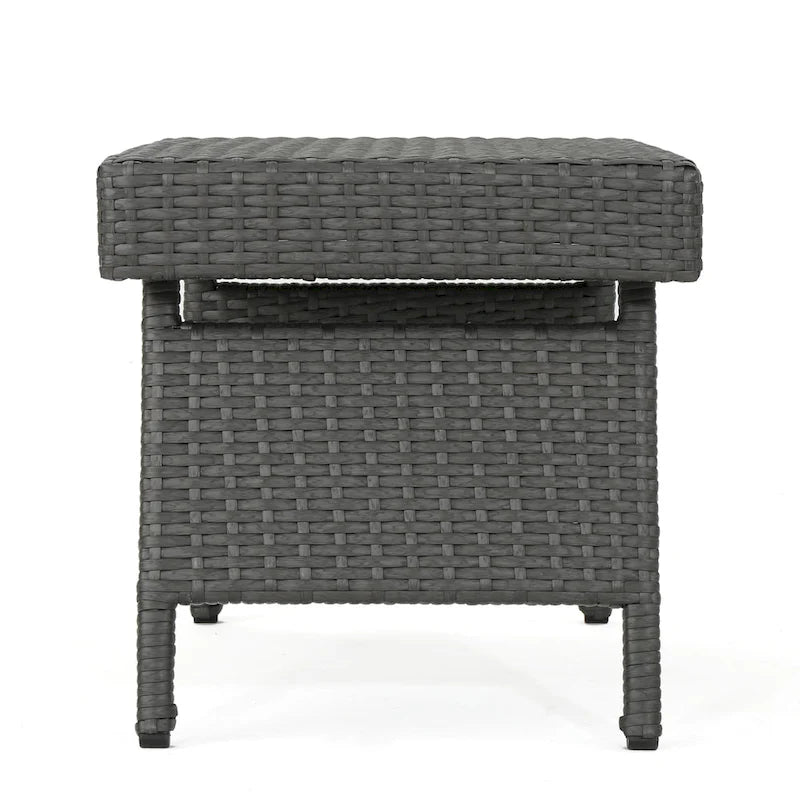 Table pliante réglable en osier marron Salem de Christopher Knight Home pour l'extérieur - 16,00 L x 24,00 l x 15,75 H